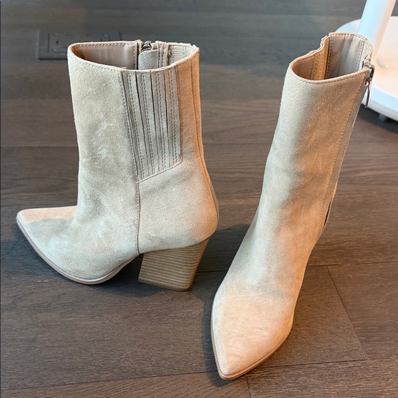 Steve Madden Shoes - Steve Madden Tan Suede Rickki Heeled Boots